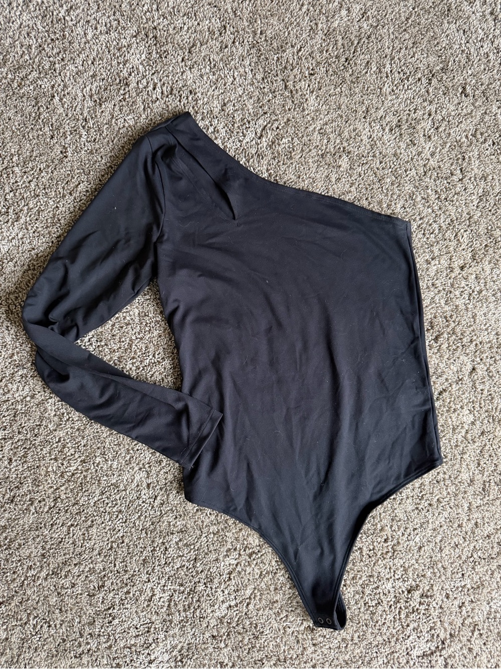 Abercrombie & Fitch Black One-Shoulder Bodysuit